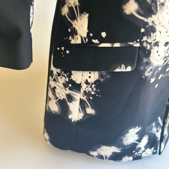 New I N C Black White Polyester Hook Closure Classic Blazer size S - Picture 6 of 16
